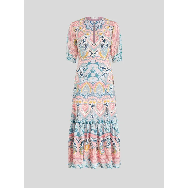 Weekend Comfort Printed Silk Dress