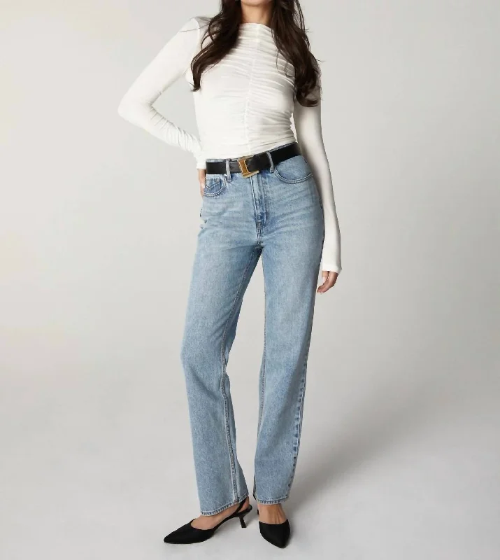 Versatile Wear Cozy fleece-lined pants Rae High Rise Straight In Nostalgia