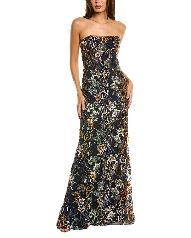 Cozy Knits Rene Ruiz Strapless Embroidered Mermaid Gown