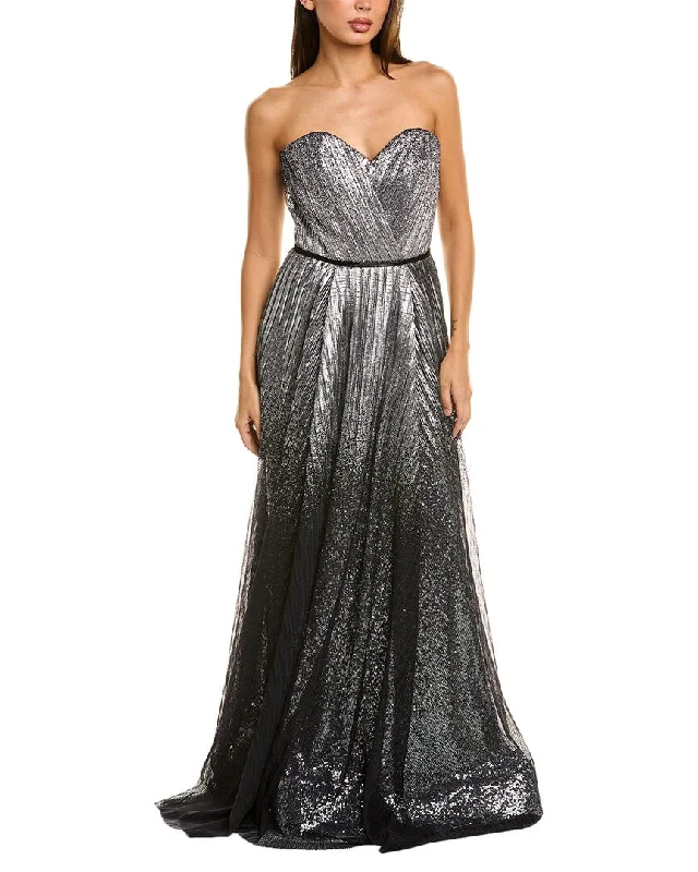 Relaxed Fashion Rene Ruiz Strapless Satin Mermaid Gown