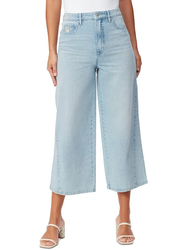 Cozy Lounge Wear Women’s beige trousers Rori Womens Crop High Rise Wide Leg Jeans