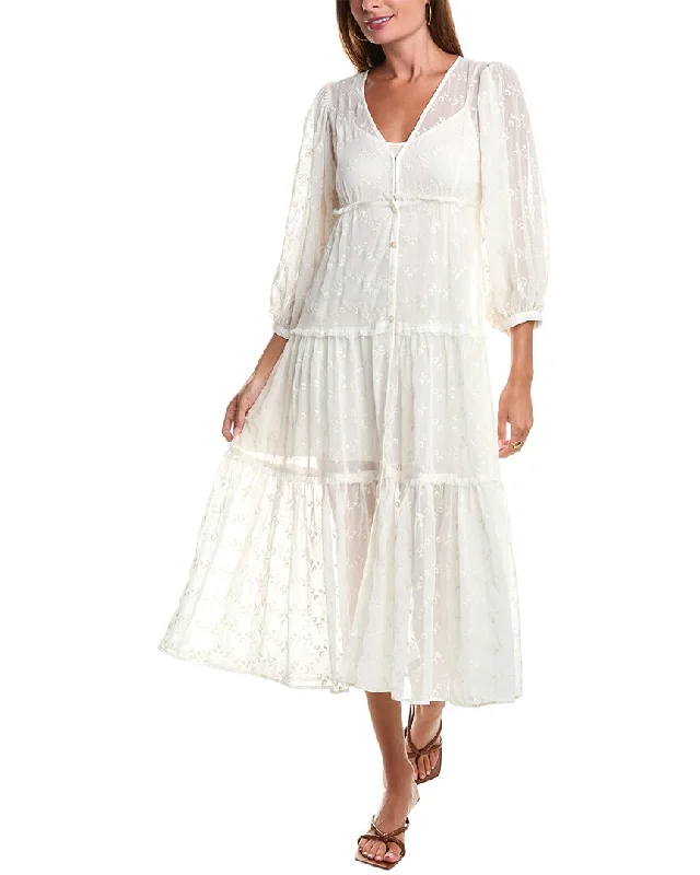 Chic Comfort Saltwater Luxe Tiered Midi Dress