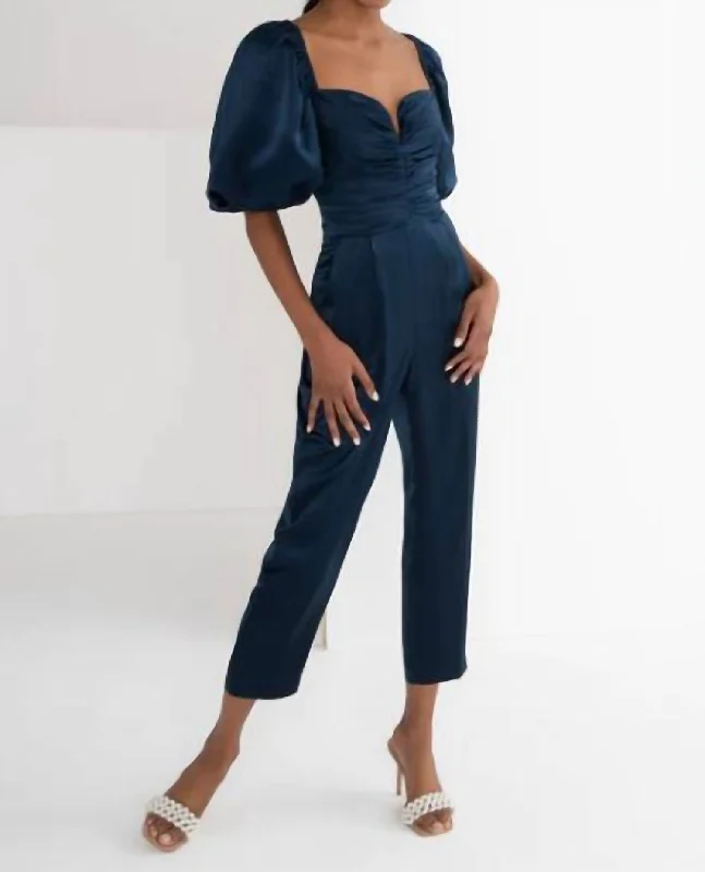 Soft Fabrics Santucci Jumpsuit In Ink Navy