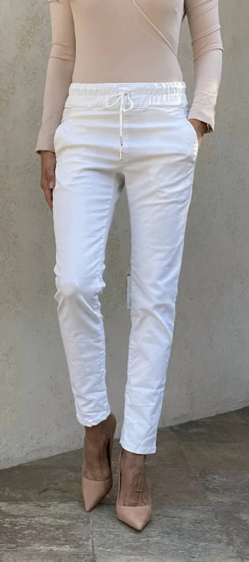 Fresh Comfort Formal grey pants Shely Pant In White Snake