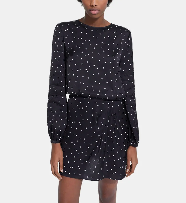 Comfortable Tops Short Dress With Heart Print