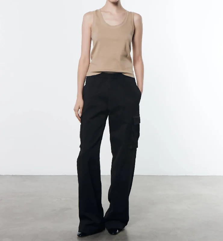 Warm Wear Harem pants for women Soft Touch Cargo Pant In Black