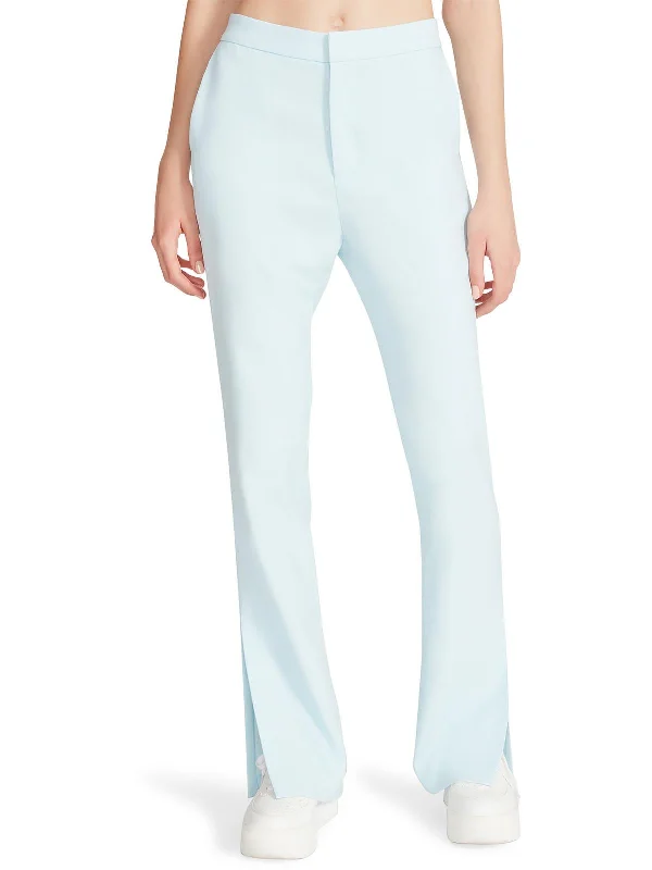 Stylish Ease Women’s satin joggers Spencer Womens Split Hem High Rise Flared Pants
