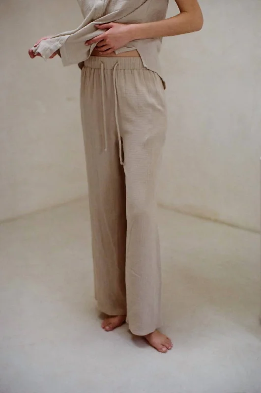 Comfort Fit Sunrise Sail Pants In Taupe