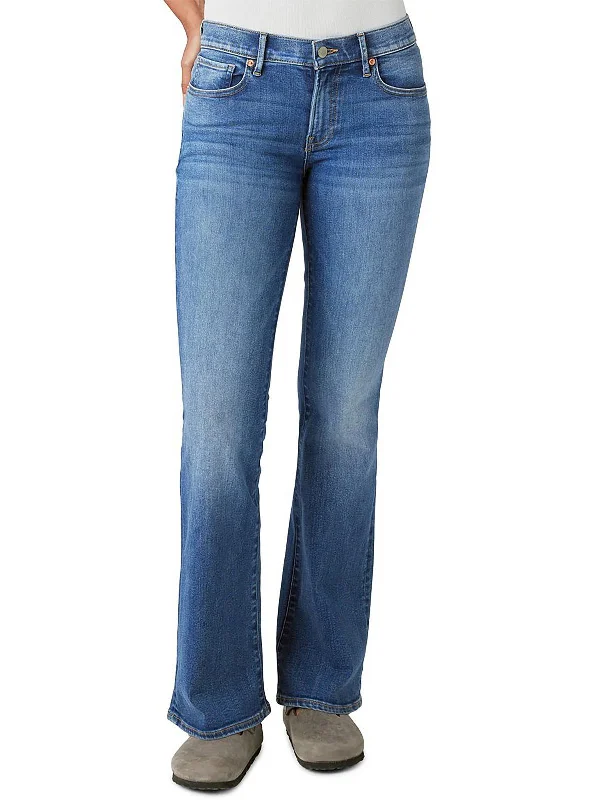 Comfort Fit Skinny leggings for women Sweet Womens Mid-Rise Medium Wash Flare Jeans