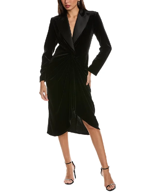 Soft Layers Tadashi Shoji Velvet Blazer Dress
