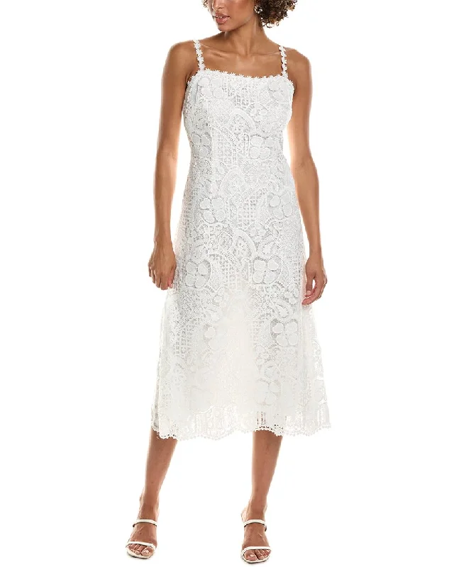 Relaxed Tops Teri Jon by Rickie Freeman Lace Fitted Midi Dress