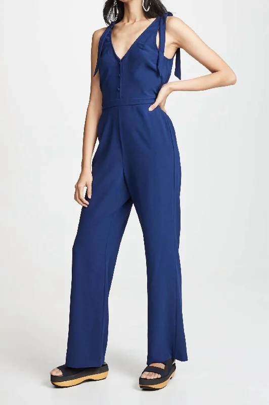 Comfy Chic Topeka Jumpsuit In Lapis