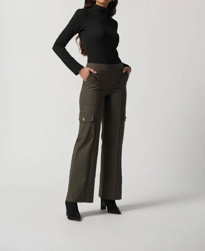 Comfy Chic Wear Wide Leg Pant In Avocado/olive Green