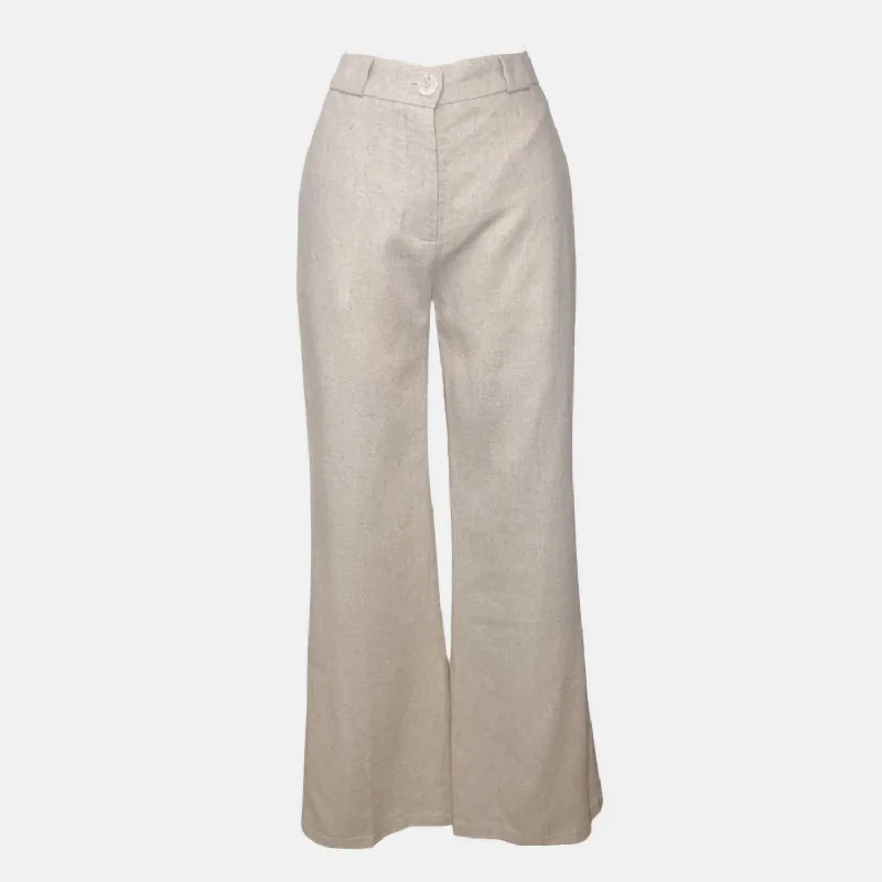 Versatile Style Willow Linen High Rise Pant In Light Sand