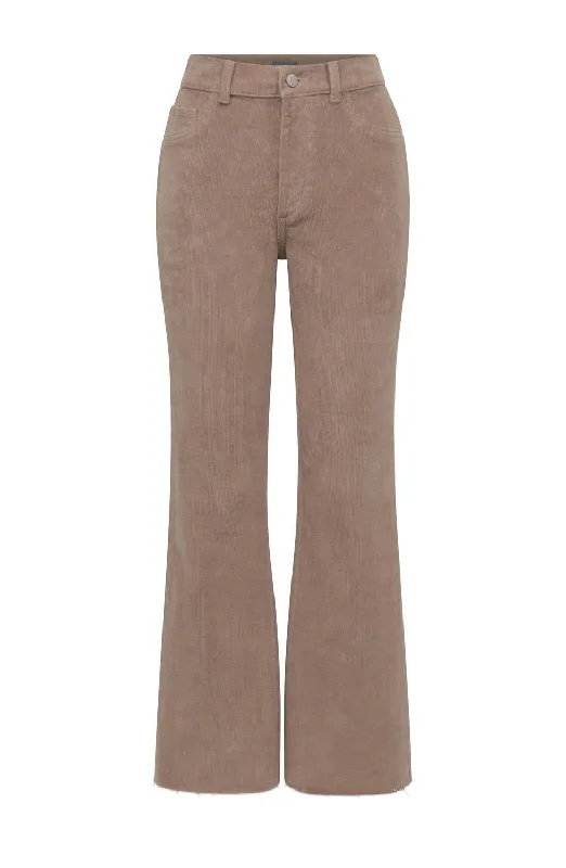Versatile Casuals Women's Bridget Boot High Rise Pants In Teddy Taupe