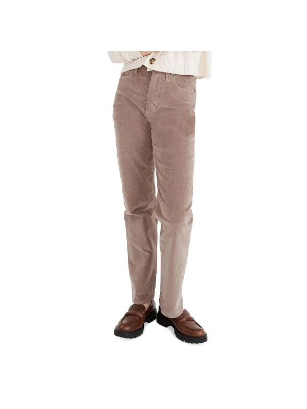 Timeless Comfort Womens Corduroy High Rise Straight Leg Pants