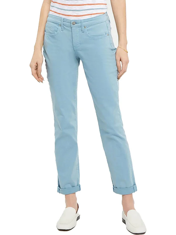 Comfortable Looks Straight-leg pants Womens Denim Floral Prnt Straight Leg Jeans