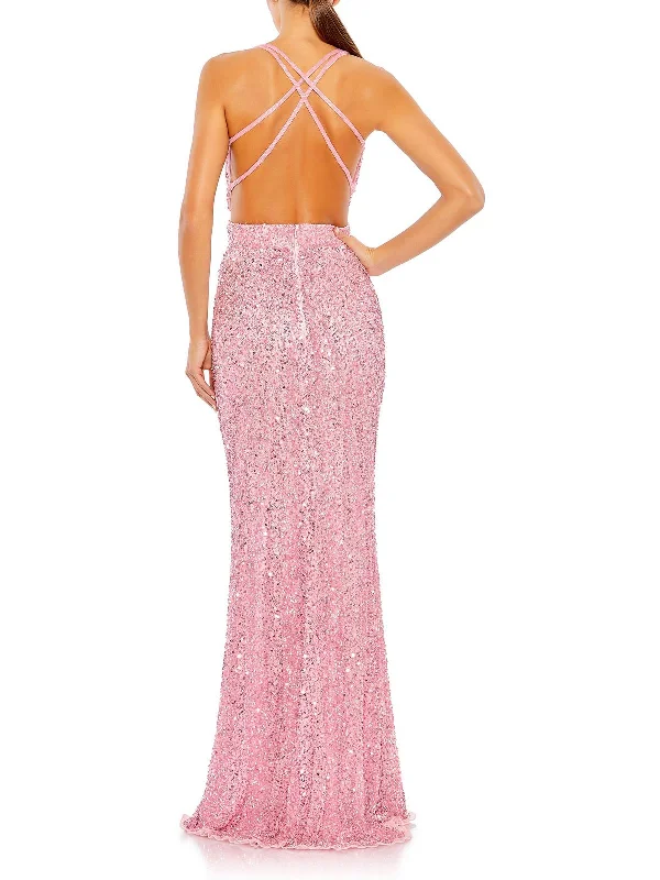 Warm Layers Womens Embellished Formal Evening Dress