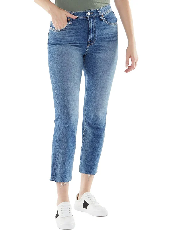 Cozy Vibes Denim flare pants Womens High Waist Kick Flare Slim Jeans