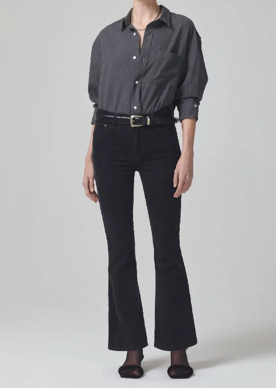 Smart Comfort Wear Women's Isola Flare Corduroy In Washed Charcoal