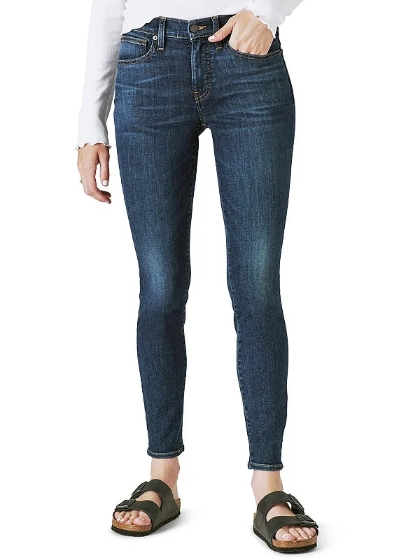 Trendy Looks Bootcut women’s trousers Womens Mid-Rise Dark Wash Skinny Jeans