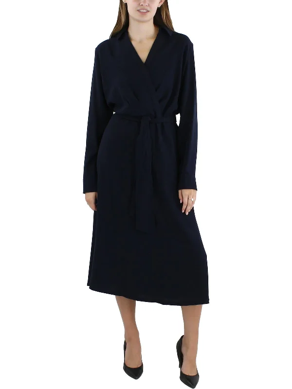 Luxe Comfort Womens Polyester Midi Dress