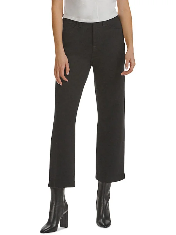 Light Comfort Womens Ponte Cropped Ankle Pants