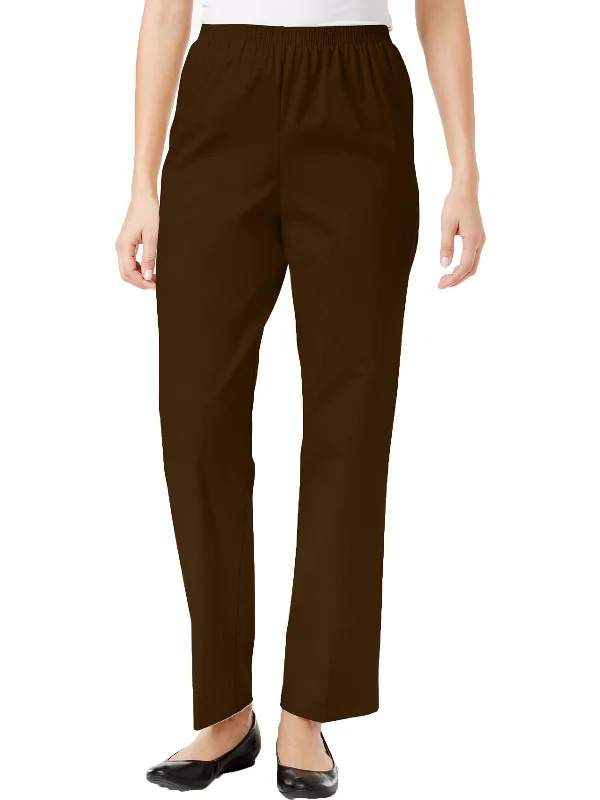 Simple Comfort Womens Solid Stretch Casual Pants