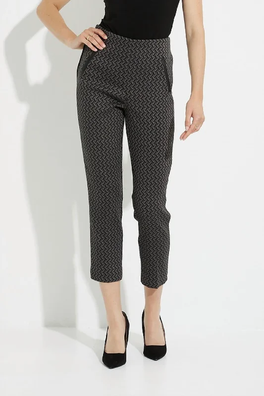 Soft Textures Zig Zag Pants In Black
