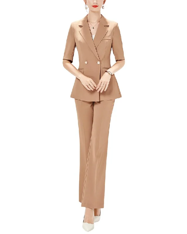 Comfy Layers Softshell jacket Anette 2pc Blazer & Pant Set