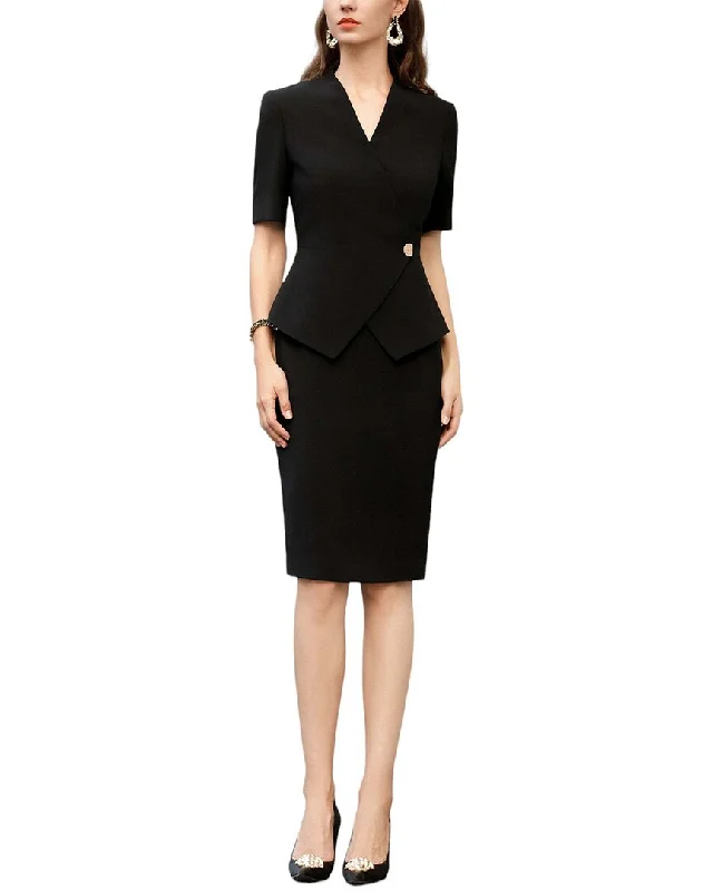 Versatile Style Winter wool skirt Anette 2pc Blazer & Skirt Set