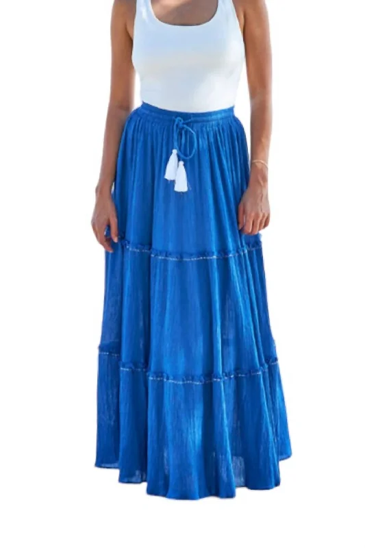 Cozy Footwear Wool blend skirt Ariana Skirt In Blue