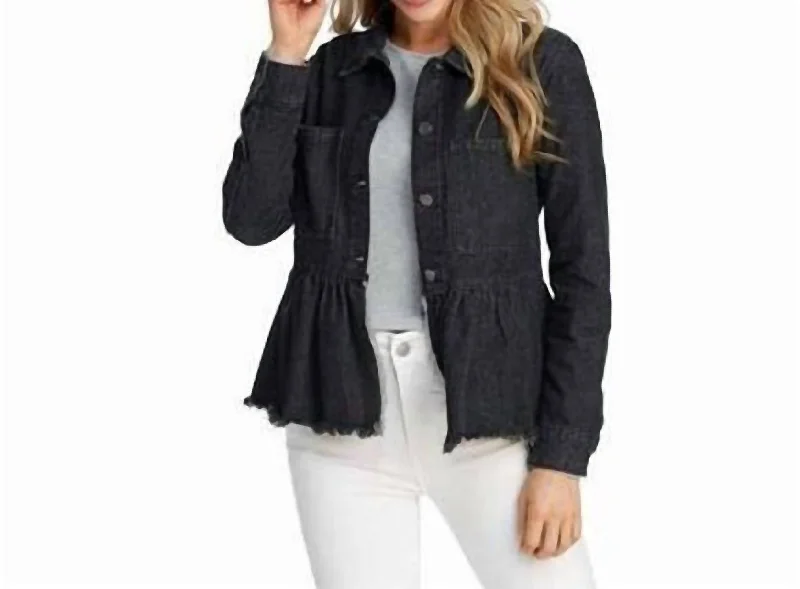 Modern Chic Chic jacket Banks Denim Jacket In Black