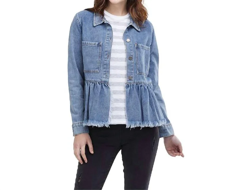Elegant Wear Lightweight jacket Banks Denim Jacket In Blue
