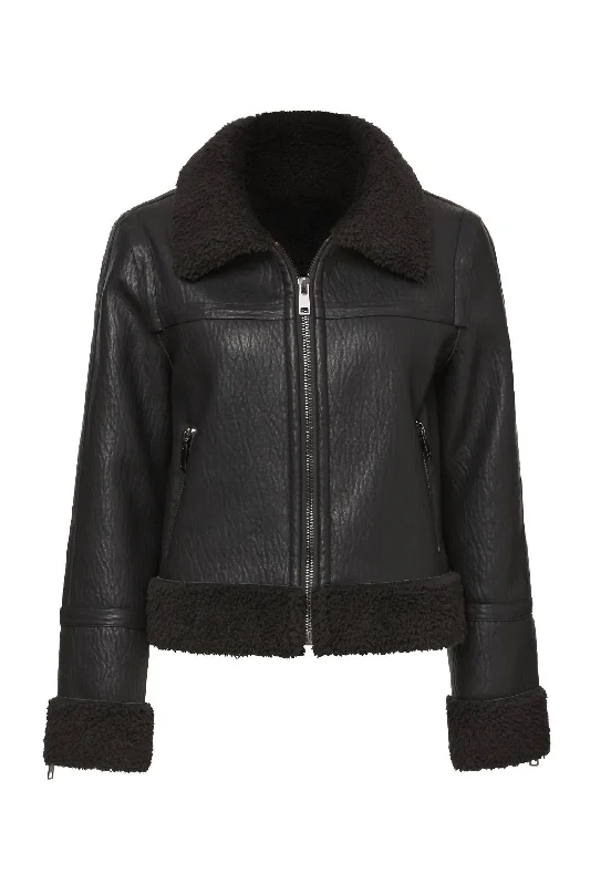 Effortless Comfort Denim jacket Berlin Cropped Jacket In Black