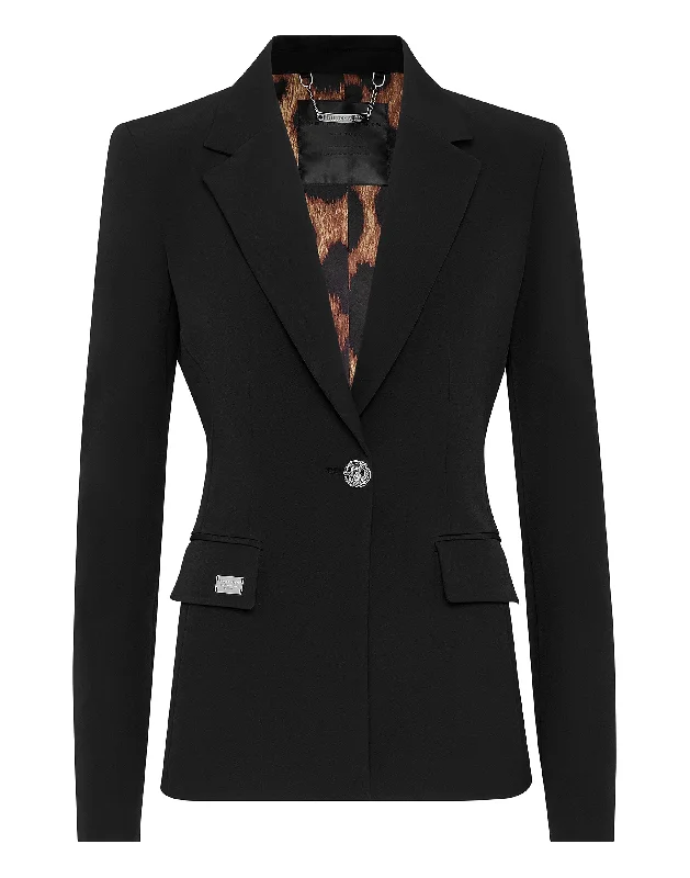 Layered Style Stylish jacket Cady Blazer long-sleeved Skull strass
