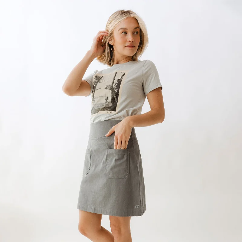 Comfortable Looks Wool pencil skirt Canvas Skirt, Grey Canvas