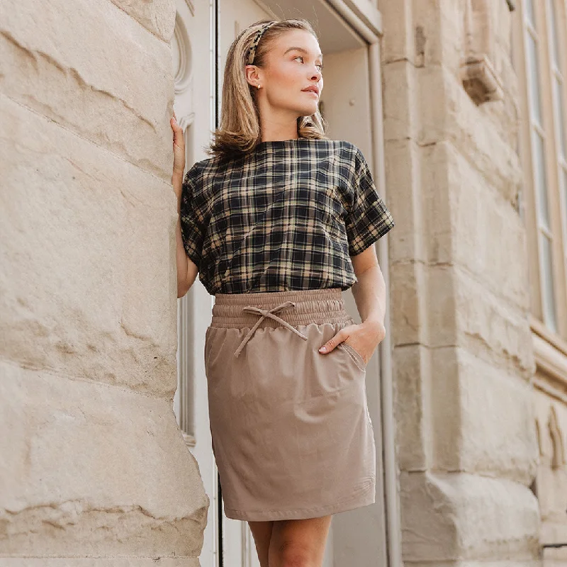 Casual Fit Wear Drawstring skirt Cher Skirt, Chestnut