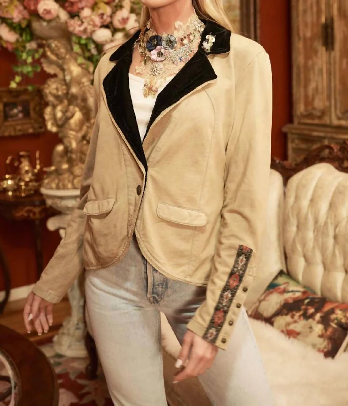 Weekend Wear Wool jacket Colonel Jacket In Obsidian (Cream)