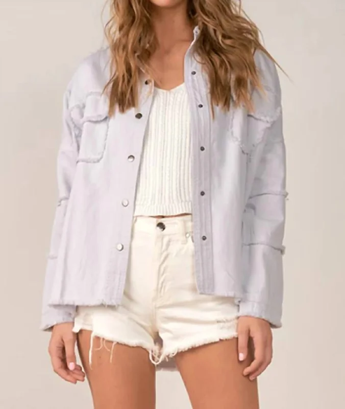 Soft Fabrics Windbreaker jacket Devon Rock And Roll Jacket In Grey