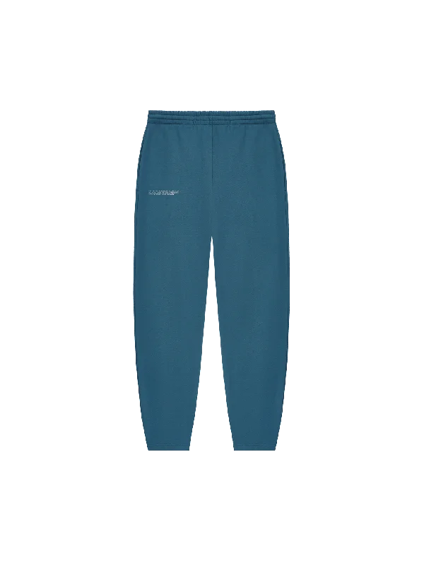 Lounge Chic Spandex gym wear Womens DNA Barrel-Leg Track Pants—storm blue