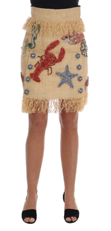 Chic Lounge Wool knit skirt Dolce & Gabbana High-Waist Crystal-Embellished Women's Skirt Chic Lounge Wool knit skirt Dolce & Gabbana High-Waist Crystal-Embellished Women's Skirt