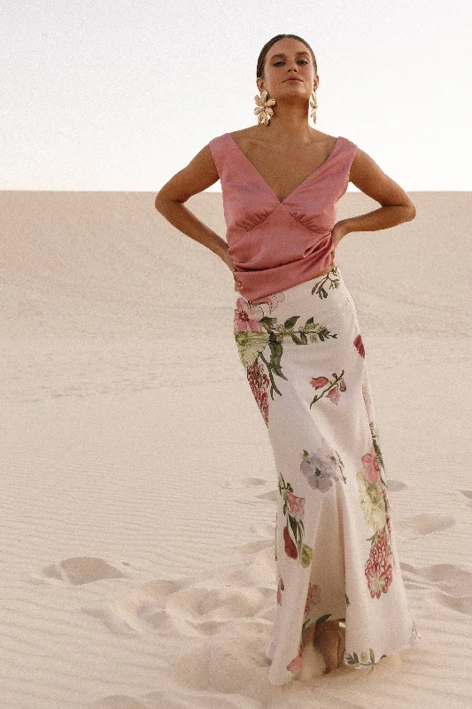 Simple Chic Cotton wrap skirt Evie Maxi Skirt - Native Flora
