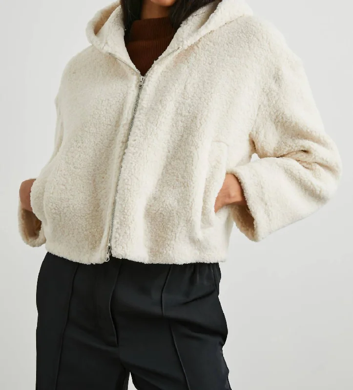 Trendy Dresses Fitted blazer jacket Fabi Jacket In Ivory Teddy