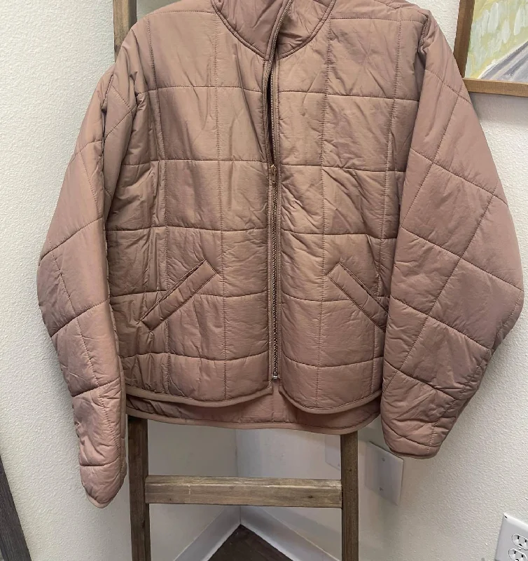 Effortless Wear Retro jacket Haley Quilted Puffer Jacket In Mocha