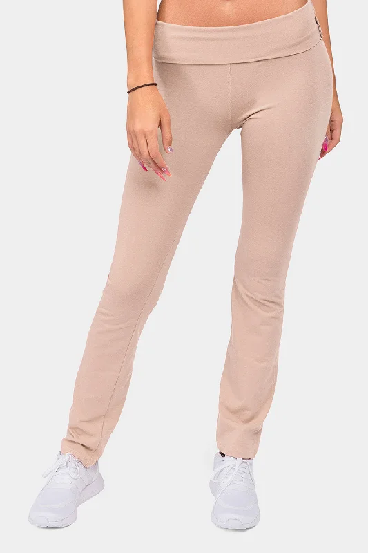 Sporty Elegance Gym pants with drawstring High Waisted Flare Yoga Pants