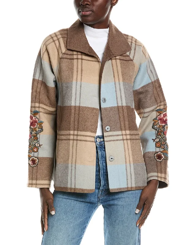 Comfy Chic Wear Bomber jacket with zipper Johnny Was Joanna Jacket