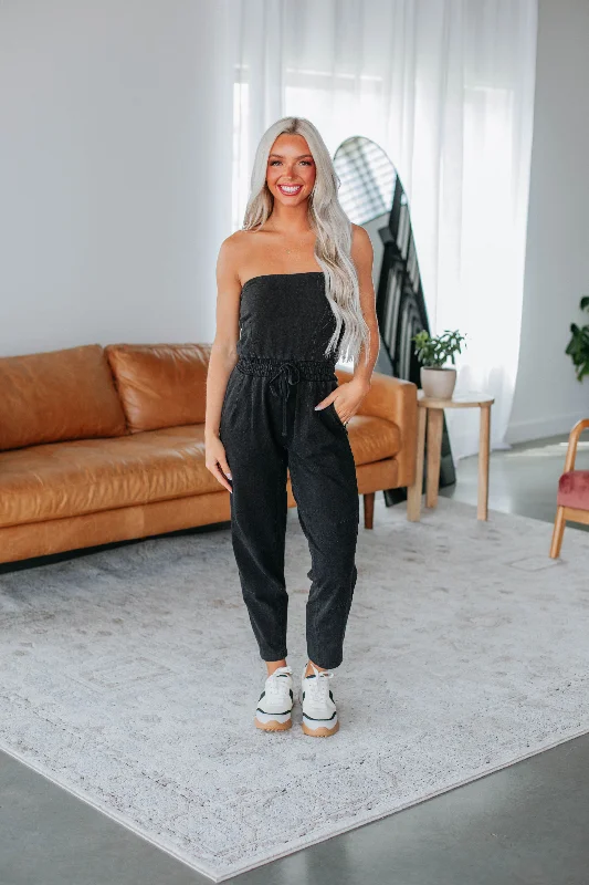 Easy Chic Yoga pants Kaye Jumpsuit - Black