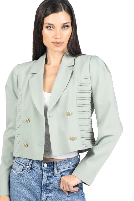 Modern Comfort Houndstooth blazer jacket Lancey Cropped Women Blazer