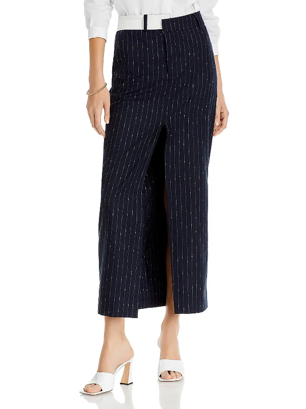 Smart Casuals Wide-leg skirt Maaike Womens Front Slit Long Pencil Skirt